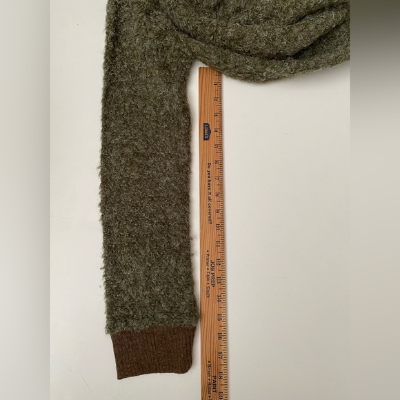 Mystree Open Front Boucle Boho Sweater Cardigan hoodie Crochet detail Women’s M - Picture 8 of 14